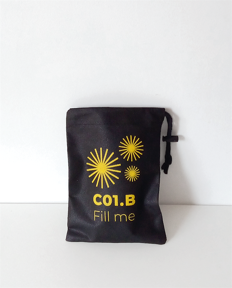 Sacos com cordão de pano TNT reciclável 50-75 g/m²